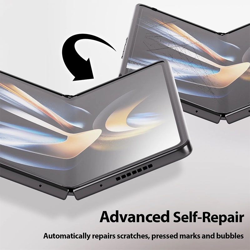 Whitestone Dome [All in One] for Samsung Galaxy Z Fold 5 Front EA Tempered Glass Screen Protector (with EPU Film, Camera Protector, Easy Install Kit) 2+2+2 Pack