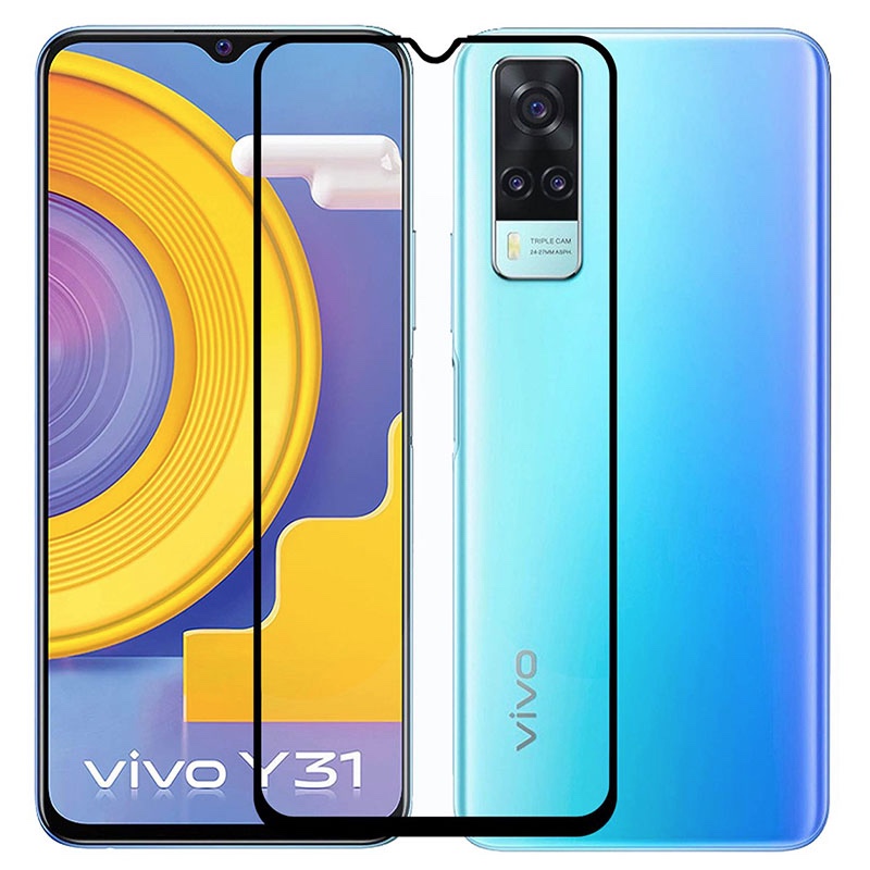 MOFI Vivo Y31 2.5D 9H Full Screen Protector Tempered Glass Anti BlueRay BLACK
