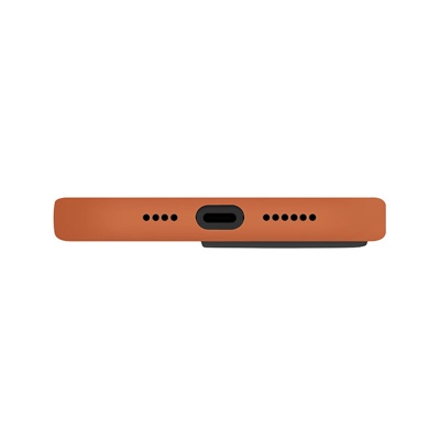 UNIQ Lino Hue MagClick Magsafe Compatible Phone Case for iPhone 15 Pro – Sunset Orange