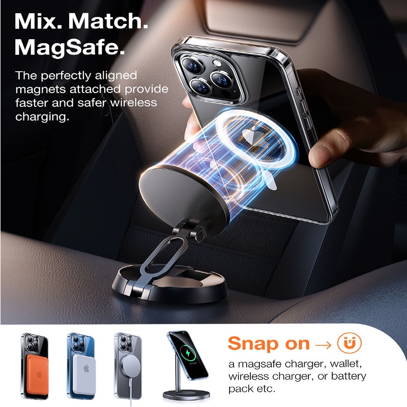 Torras Diamond Series Magsafe Compatible Phone Case for iPhone 15 Pro 6.1