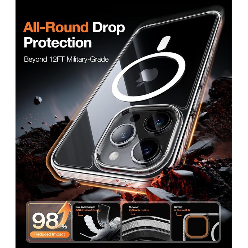 Torras Sparka-Mag Series Magsafe Compatible Phone Case for iPhone 15 Pro 6.1