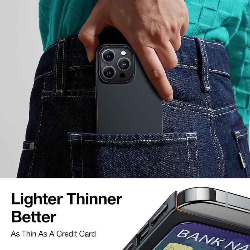 Torras Origin-Fit Series Phone Case for iPhone 15 Pro Max 6.7? – Black - X003VYED47