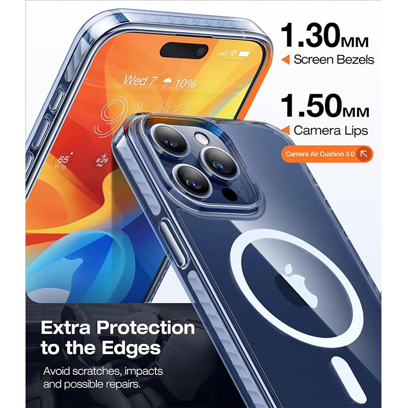 Torras Sparka-Mag Series Magsafe Compatible Phone Case for iPhone 15 Pro Max 6.7? – Navy Blue