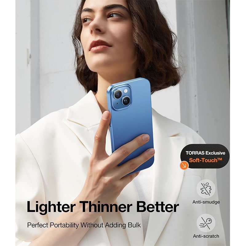 Torras OriginFit Series Phone Case for iPhone 15 6.1? – Light Blue