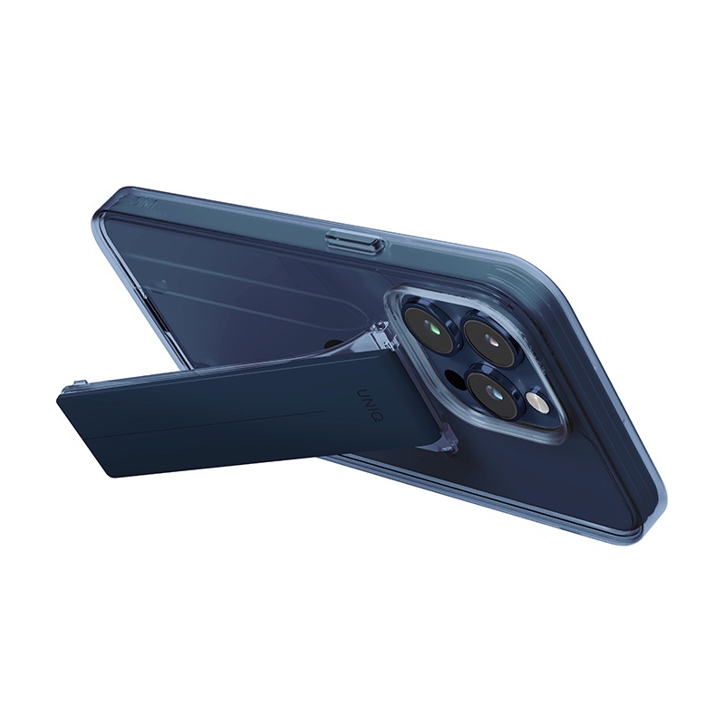 Uniq Heldro Mount Case with Stand for iPhone 15 Pro Max – Deep Blue
