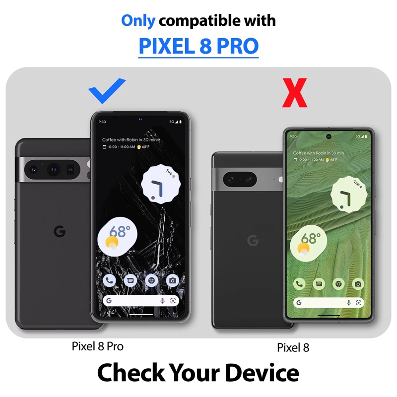 Whitestone Scope Protective Thin Phone Case for Google Pixel 8 Pro MagSafe Compatible - White