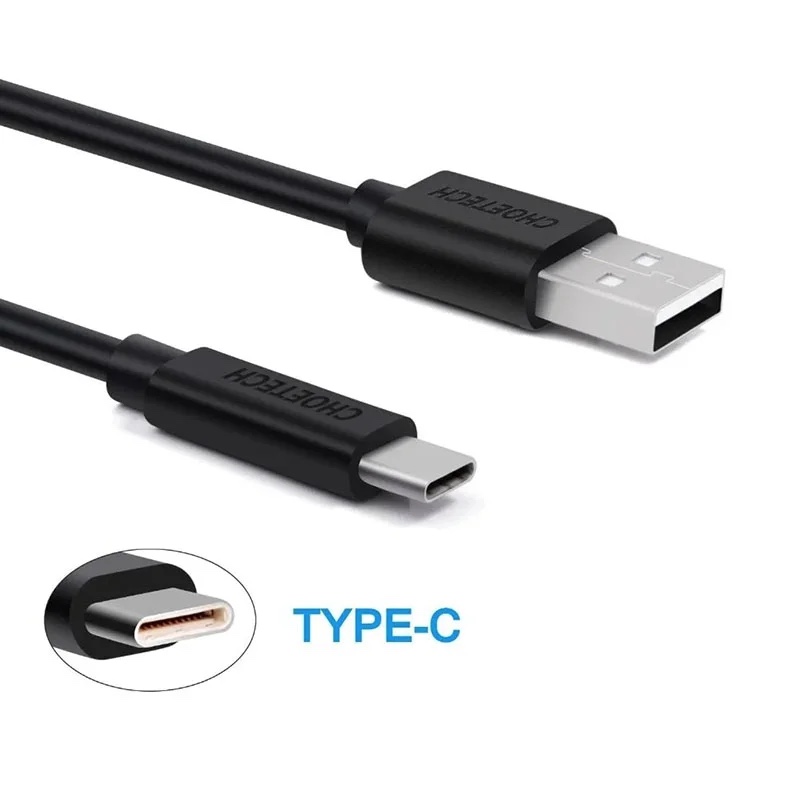 Choetech USB Type C Cable [10ft] 3m USB C To USB A 2.0 Fast Charging & Data Sync Cable – Black – AC0004