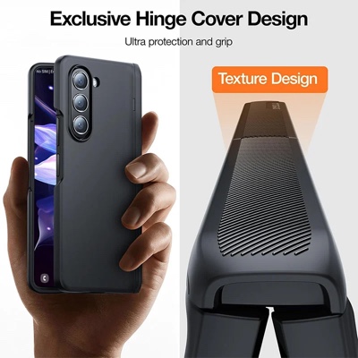 Torras Armor Stand Series Phone Case for Samsung Galaxy Z Fold 5 - Black