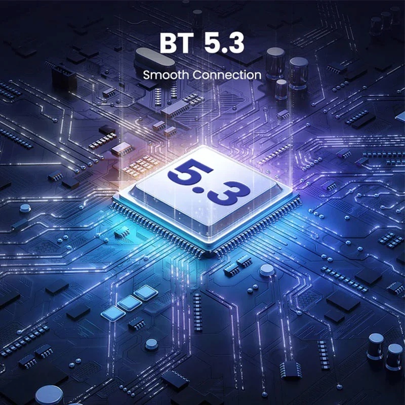 SOUNARC Q1  True Wireless Bluetooth Earphone, Quad mics Clear Call Earbuds, Shaking Bass AirPods, Touch Control - Black