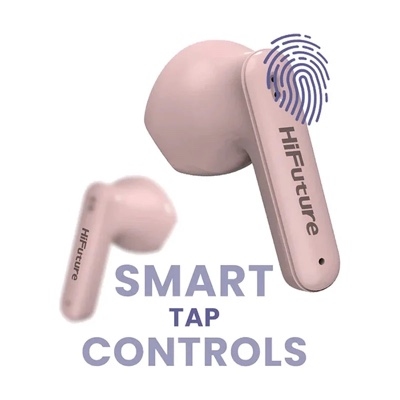 HiFuture ColorBuds2 True Wireless Earphone Bluetooth 5.3, Smart Tap, IPX 5, 20 Hours Playtime – Pink