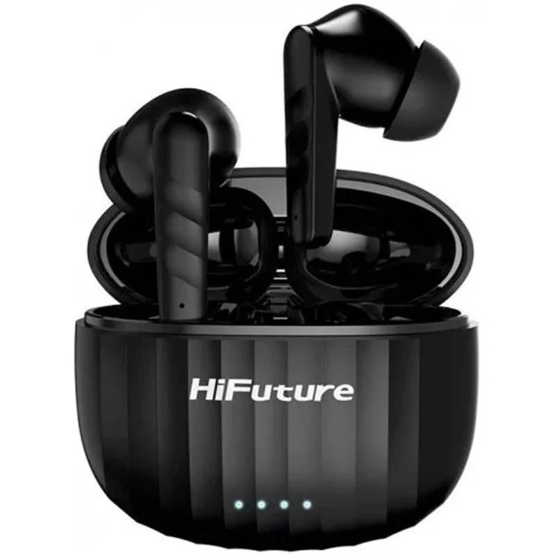 HiFuture SonicBliss True Wireless Earbuds Bluetooth 5.3, Smooth Bass, 4 Microphones 30 Hr Battery - Black