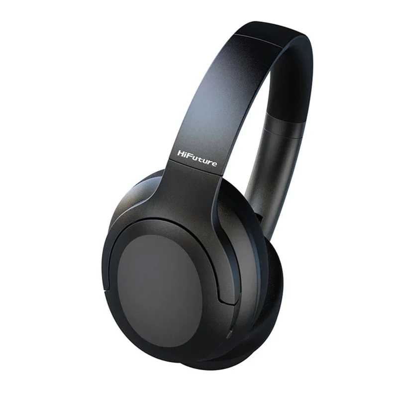 HiFuture FutureTour Over Ear ANC Headphones with Type C Fast Charge, 40 Hours Play, Bluetooth 5.2, 4 Microphones - Black