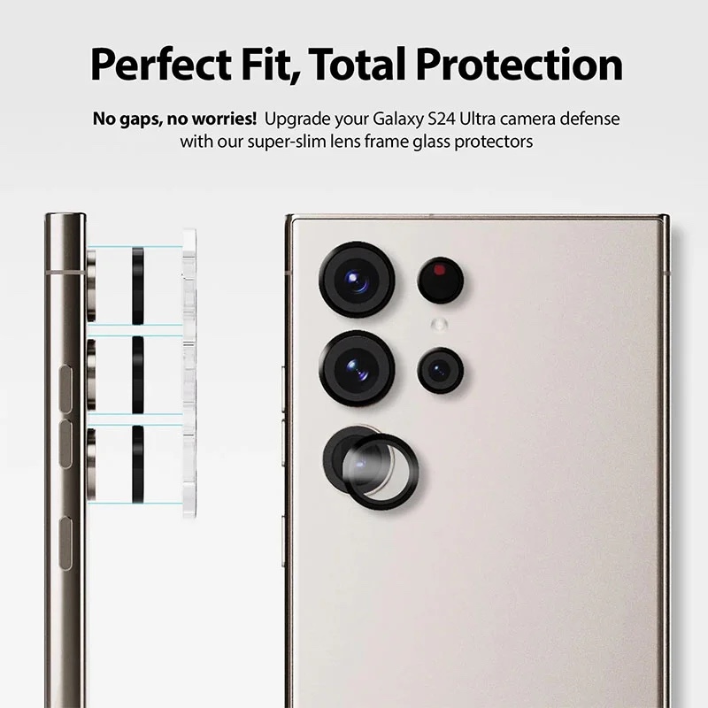 Whitestone Camera Protector Ring Type For Samsung Galaxy S24 Ultra- 2 Pack