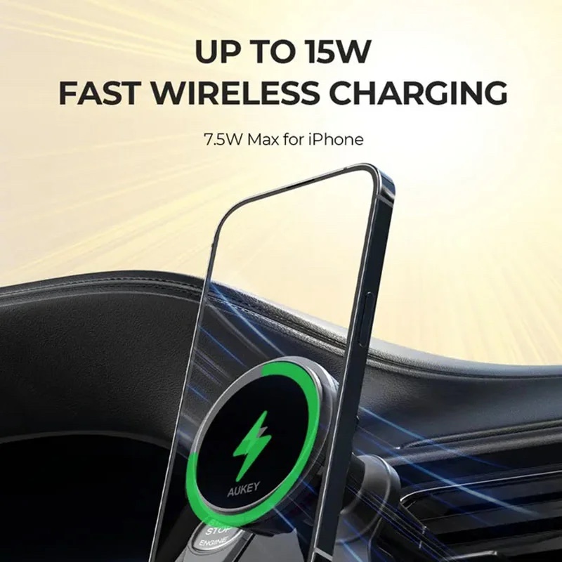Aukey MagLink Freeze MagSafe Wireless Charging with Cooling System Phone Mount - HD-M12