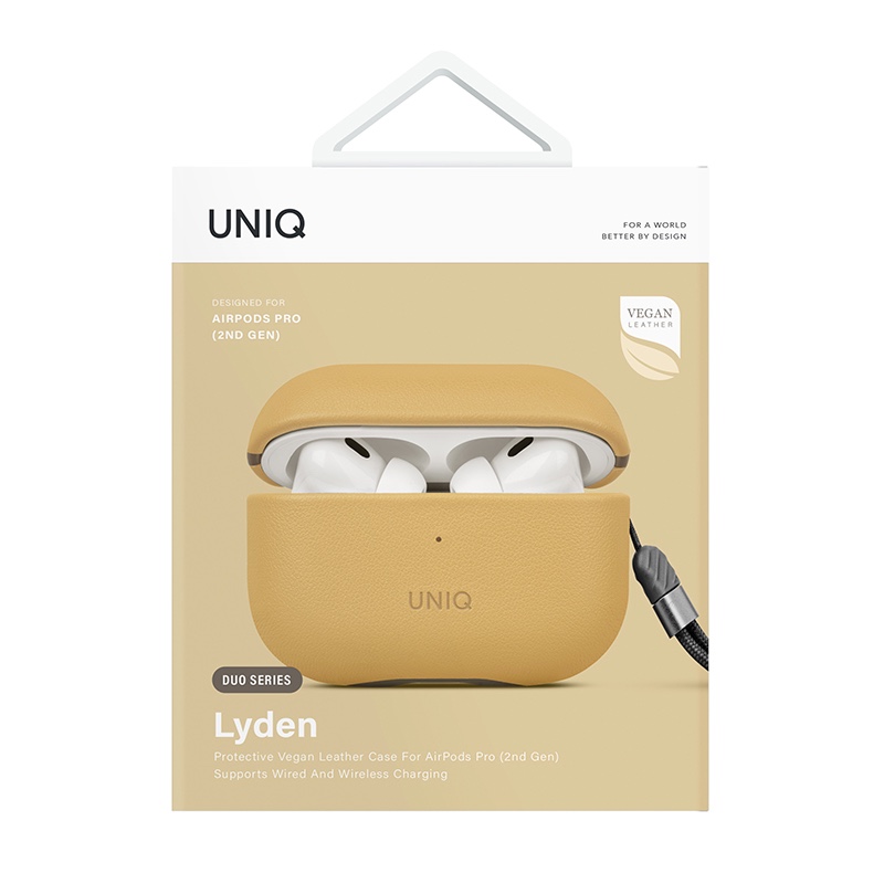 Uniq Lyden DS Slim Leatherette Case for AirPods Pro 2nd Gen - Canary/Yellow
