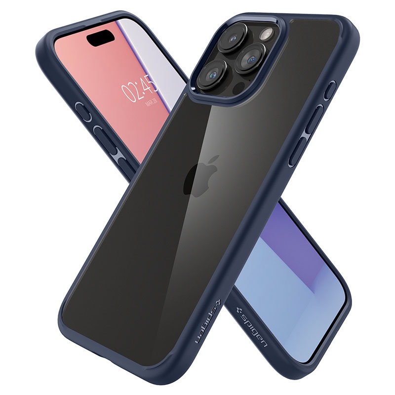 Spigen Ultra Hybrid Phone Case for iPhone 15 Pro Max – Navy Blue