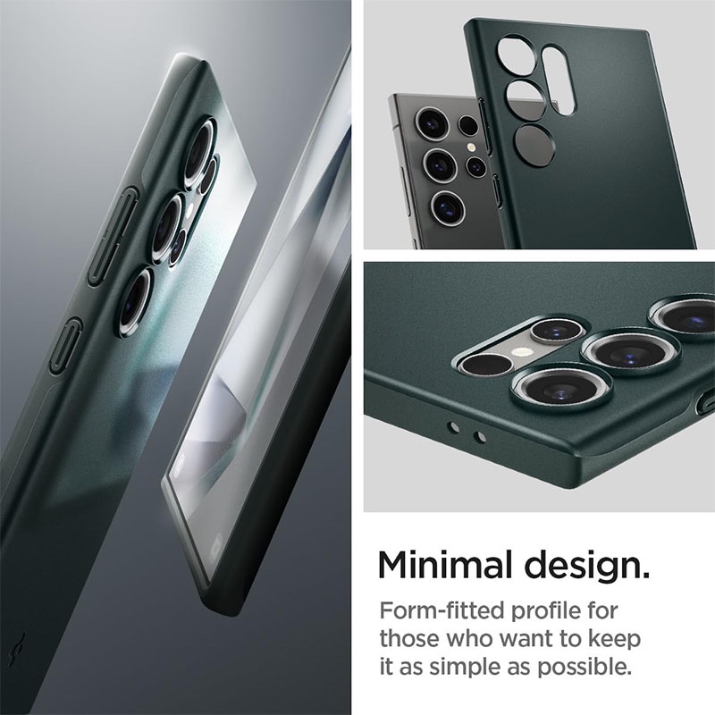 Spigen Thin Fit Phone Case for Samsung Galaxy S24 Ultra – Abyss Green