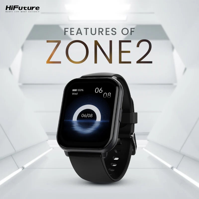 Future Zone2 by HiFuture Smart Watch with Bluetooth Calling - Black