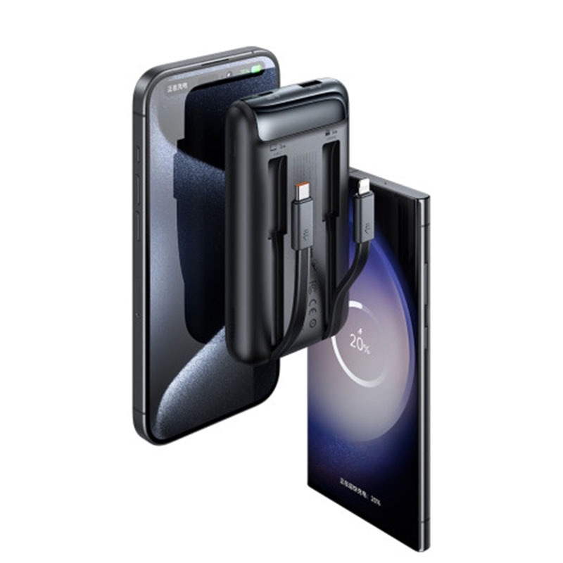 Mcdodo 33W 10,000 mAh with Built-in Cables and Digital Display - MC-0231 - Black