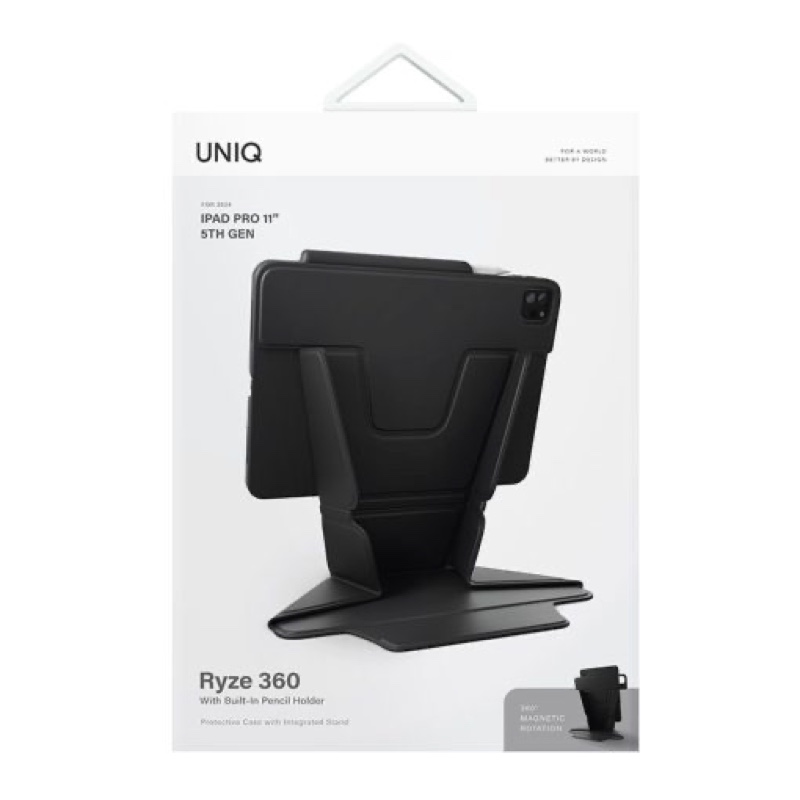 UNIQ Ryze 360 Case for iPad Pro 11 (2024) – Midnight Black