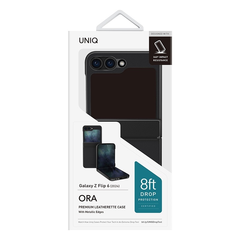 Samsung Galaxy Z Flip 6 ORA Leatherette Phone Case by UNIQ - Black