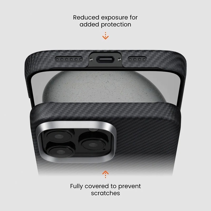 Pitaka Ultra-Slim Case for iPhone 16 Pro - Black/Grey