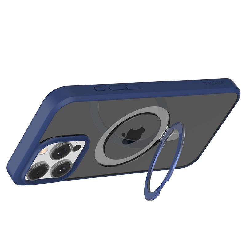 Torras UPRO Ostand Series Magsafe Compatible Phone Case for iPhone 16 Pro Max – Navy Blue