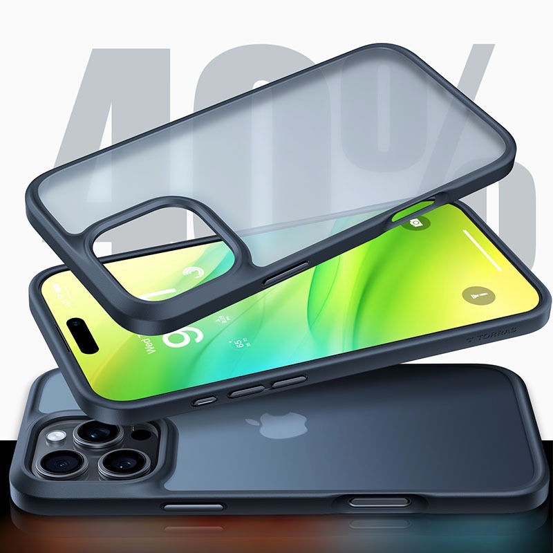 Torras Guardian Series Phone Case for iPhone 16 Pro Max – Black