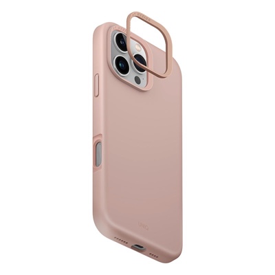 UNIQ Lino Hue MagClick Magsafe Compatible Phone Case for iPhone 16 Pro – Pink