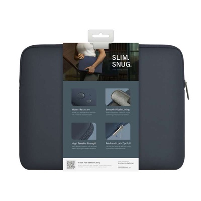 UNIQ Cyprus Protective Water Resistance Sleeve for Laptop and MacBook up to 16” – Onyx