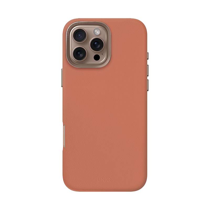 UNIQ Lyden Magclick Charging Compatible Phone Case for iPhone 16 Pro – Terracotta