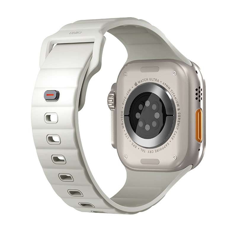 UNIQ Stride SE FKM Rubber Strap for Apple Watch Series 1-10, SE/SE2 & Watch Ultra/2 49/46/45/44MM - White