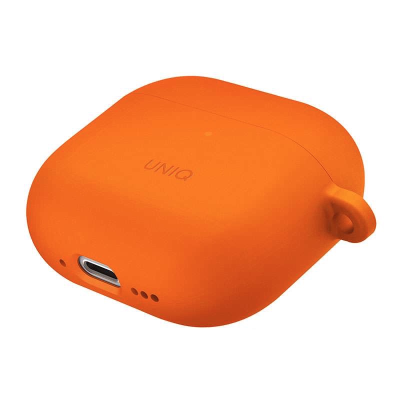 Uniq Nexo Active Hybrid Silicone Case with Sports Ear Hooks For Airpods 4th Gen - Orange