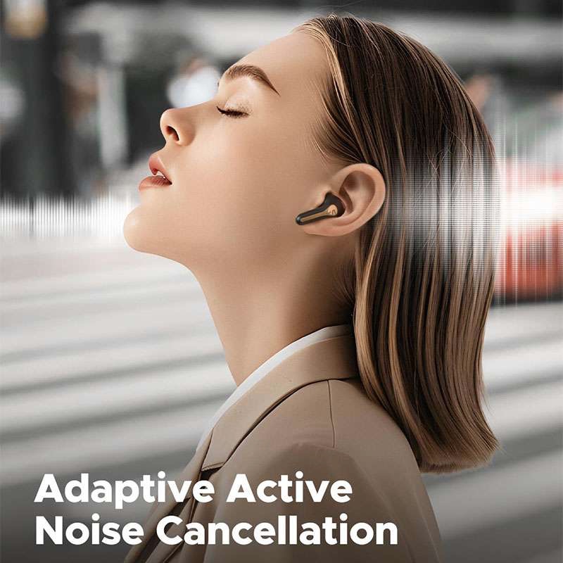 SoundPEATS Capsule3 Pro+ Wireless Earbuds with Adaptive Noise Cancelling, Hi-Res HiFi Stereo Sound with xMEMS Speaker, ANC , LDAC, 6 Mic 43H Playtime - Black