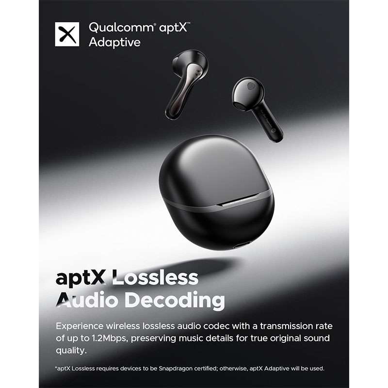 SoundPEATS Air5 True Wireless Earbuds with Bluetooth 5.4, aptX Lossless Audio, Hi-Res Qualcomm Snapdragon QCC3091 Chip, 13mm Driver, Multipoint Pairing - Beige