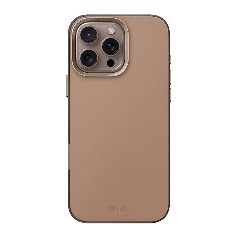 UNIQ Lyden DS Magclick Charging Compatible Phone Case for iPhone 16 Pro Max – Natural/Flint Grey
