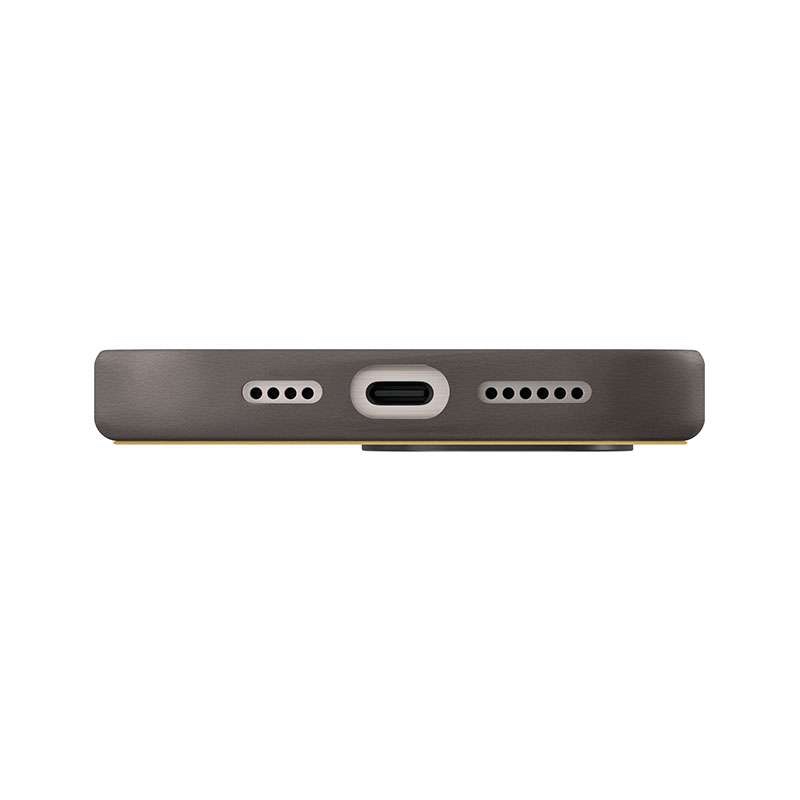 UNIQ Lyden DS MagSafe Charging Compatible Phone Case for iPhone 16 Pro Max – Yellow/Flint Grey