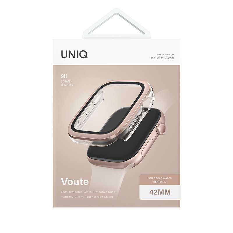 UNIQ Voute Case with Screen Protection for Apple Watch Series 10 / 11 42MM - Gold