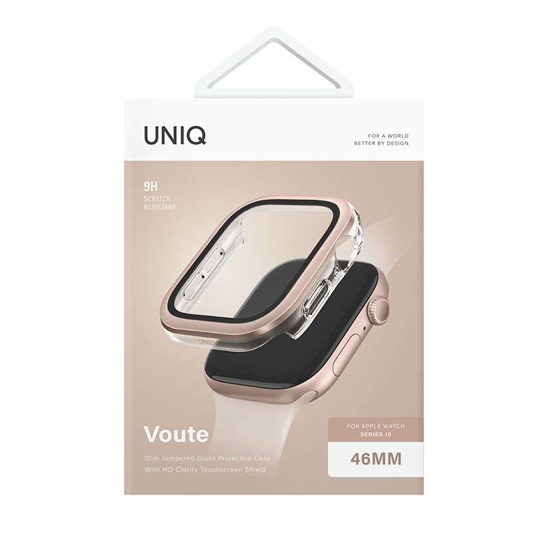 UNIQ Voute Case with Screen Protection for Apple Watch Series 10 / 11 46MM - Gold