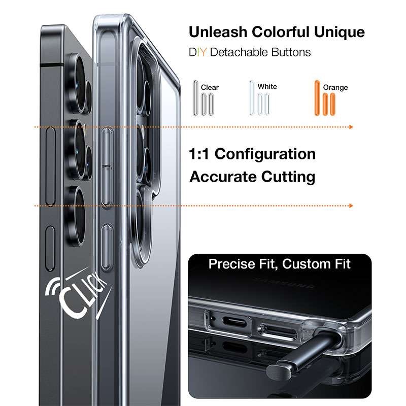 Torras Guardian Series Phone Case for Samsung Galaxy S25 Ultra – Clear