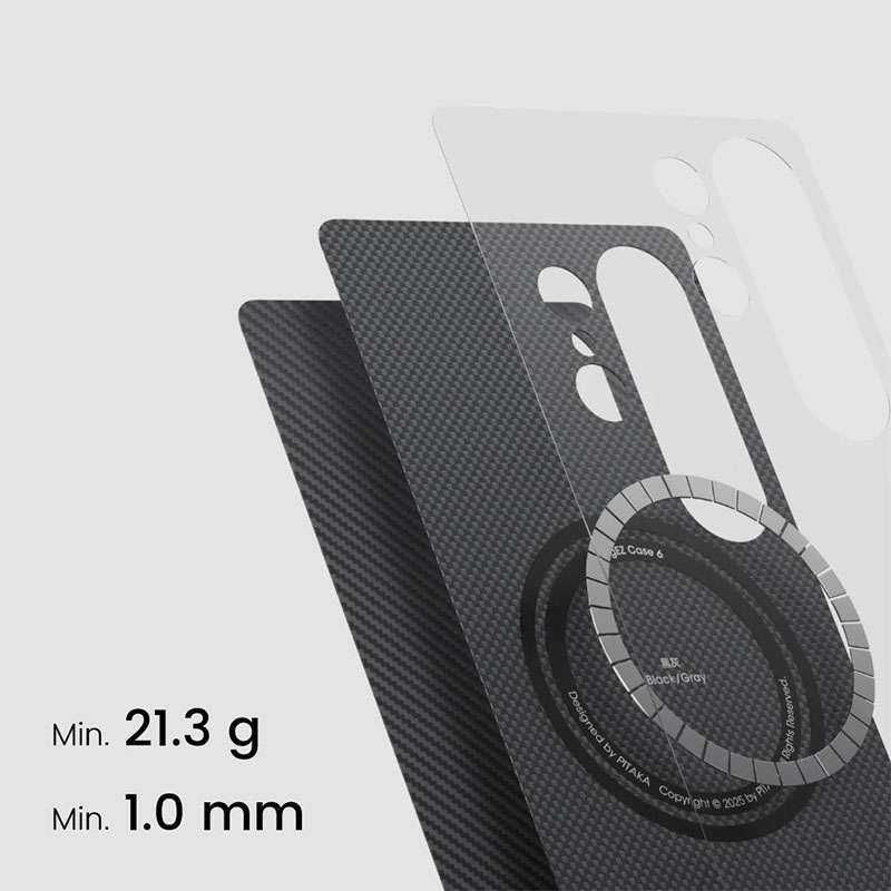 Pitaka Samsung Galaxy S25 Ultra MagEZ Compatible Case – Black/Grey