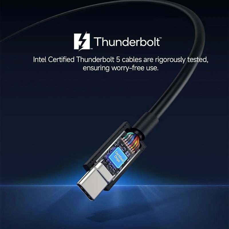 Choetech 240W Thunderbolt 5 Type-C to Type-C High Speed 8K Cable - Black