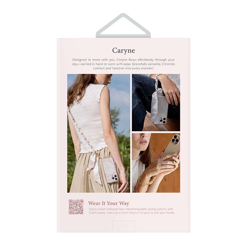 Uniq Coehl Caryne 2 in 1 Universal Lanyard and hand Strap for Phones - Cream