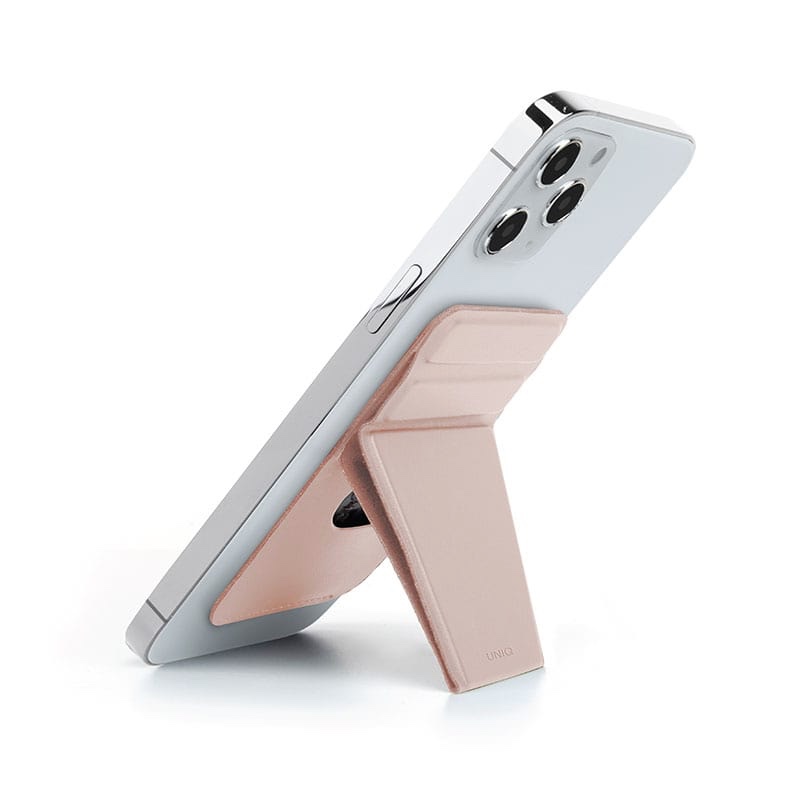 UNIQ LYFT Magnetic Snap – On Stand And Card Holder for Phone - Blush Pink
