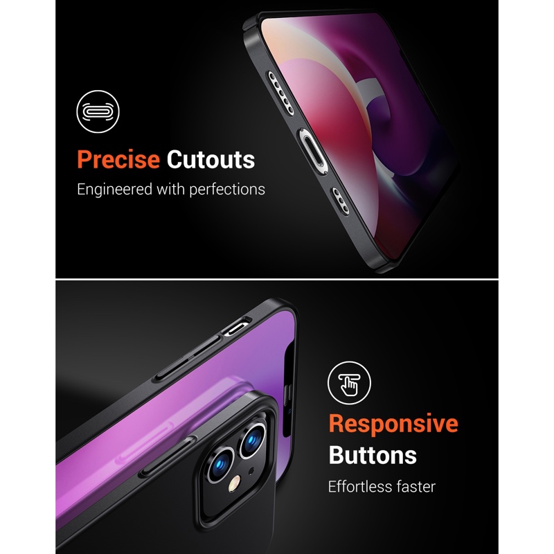TORRAS  iPhone 12 Mini  5.4 inch Slim Fit (2020 Release), Ultra Thin Silky Soft Touch Hard Plastic Matte Finish Grip Protective Phone Cover - X002QJ783V