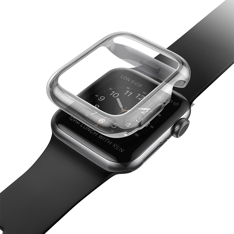 UNIQ GARDE HYBRID Apple Watch Series 4/5/6/SE1 & 2 Case with Screen Protection (44MM) - Smoked (Tinted Grey)