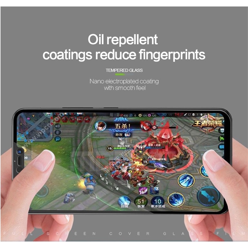 MOFI Vivo V9 2.5D 9H Full Screen Protector Tempered Glass Anti BlueRay BLACK