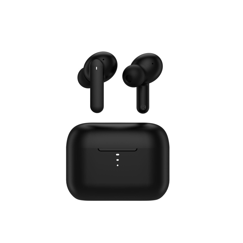QCY T10 Bluetooth Wireless Headphones Dual-Armature in-ear Earphones APP intelligent control 4 microphone noise reduction - Black