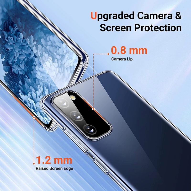 TORRAS Crystal Clear Phone Case for Samsung Galaxy S20 FE 6.5 inch - Crystal Clear (X002YG7ETJ)