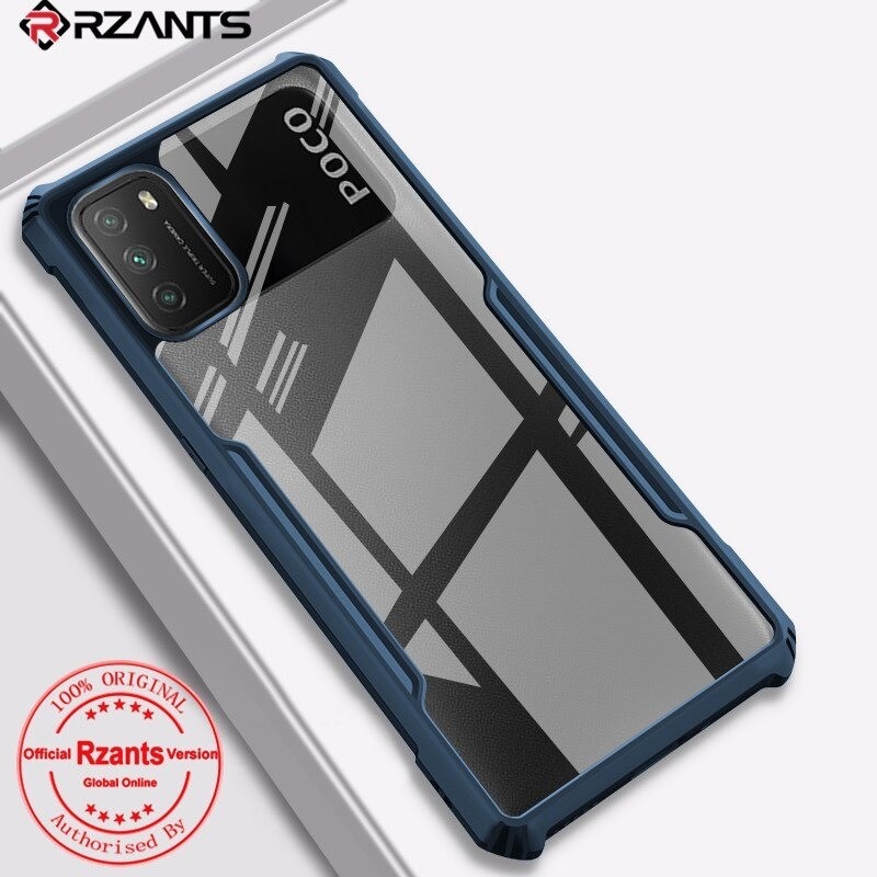 RZANTS Xiaomi Poco M3/Redmi 9 Power/Redmi 9T Beetle Series Protective Anti Shock Phone Case Cover Black